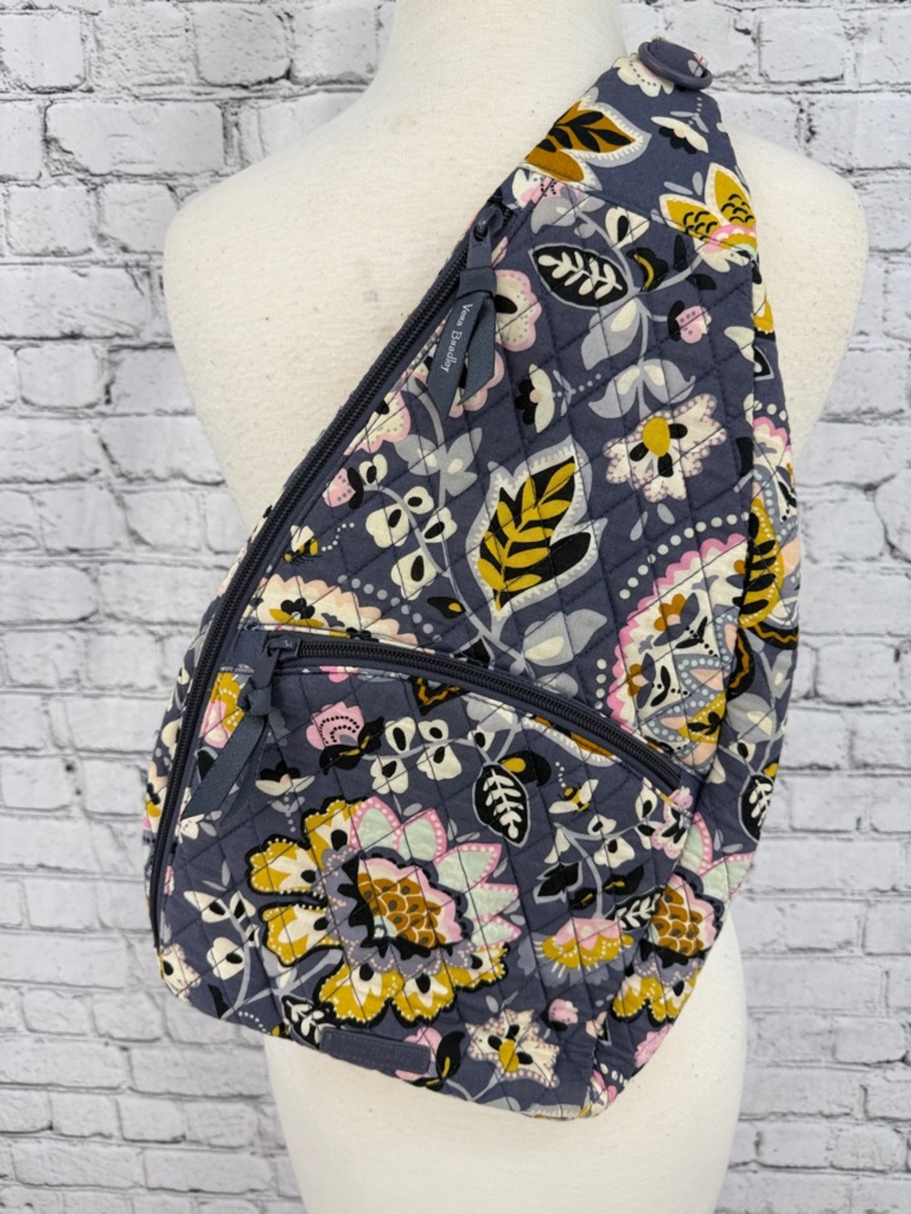 Vera Bradley “Lighten Up Essential Sling” Backpack — Charmont Meadow — VGC